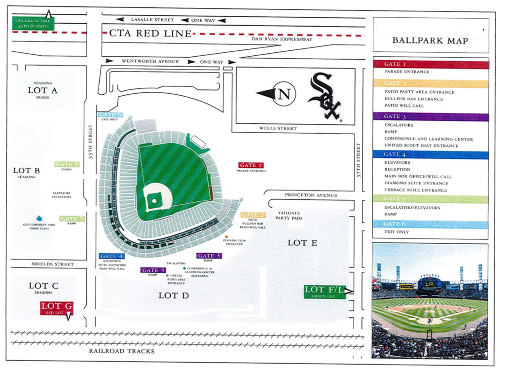 White Sox Stadium Map Map Of The Stadium - Illinois Sports Facilities Authority (Isfa)